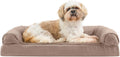 Espresso orthopedic sofa dog bed with plush surface – view 14