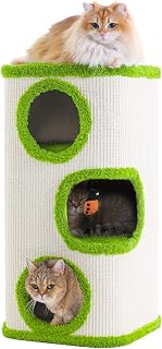 Cat Tree for Indoor Cats, 31-Inch Cat Tower with Sisal Scratcher
