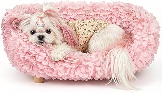 Pink Petal Pet Sofa for Small to Medium Cats and Dogs, Hortensia, Up to 20 Pounds