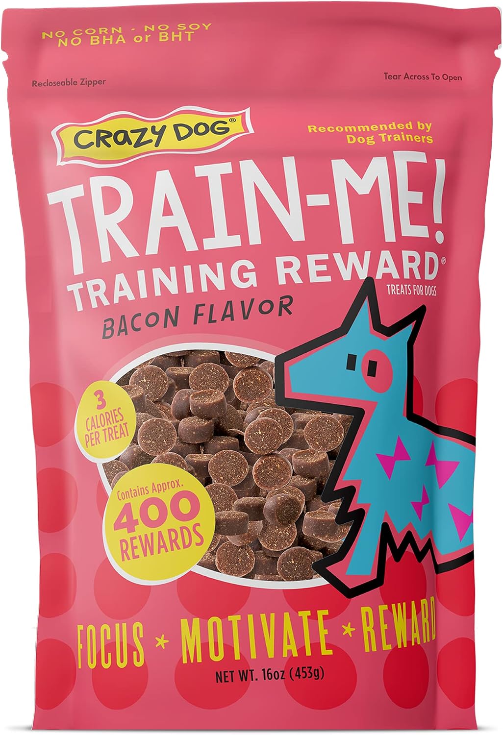 Bags of bacon flavor dog training treats – view 2