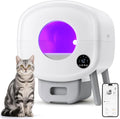 White large-capacity self-cleaning cat litter box