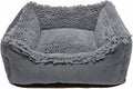 Cool grey microfiber lounger dog bed