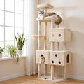 81 inch extra tall cat tree with basket, condos and perches – view 2