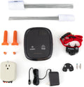 In-ground pet fence system with transmitter, wire and waterproof collar