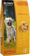 Bag of high protein dry dog food with grains