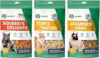 Dr. Marty's Raw Cat Treat Bundle, Salmon, Chicken Breast and Liver