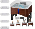 Elevated 11 liter dog water fountain with stainless steel top