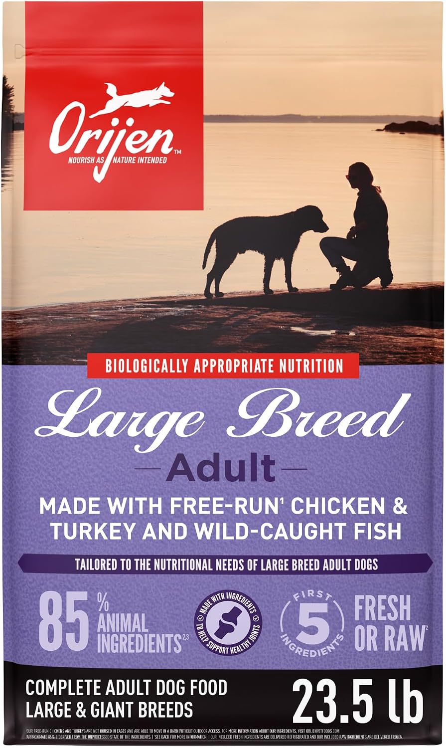 Bag of large breed adult dry dog food, 23.5 lb