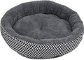 Round Warm Pet Nest Bed with Pattern for Small Dogs and Cats