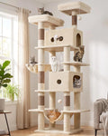 Dark grey 80 inch cat tower with oversized condos and padded perches – view 2