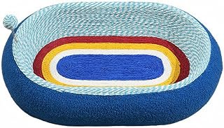 Interactive Woven Cat Scratcher Bowl with Spring Toy, Scratch-Resistant, Deep