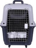 Large Dog Crate Pet Carrier, 33 in, with Metal Wire Door
