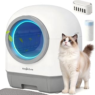 Fansafurn Automatic Self-Cleaning Litter Box, 90L, with App Control, Infrared Sensors and Sleep Mode, White