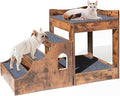 Super Large Multi-Level Pet Bunk Bed with Stairs and Mats for Dogs and Cats, Indoor Use, Large