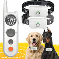 Wireless dog fence transmitter with two rechargeable dog collars