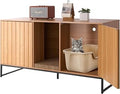 VEVOR Cat Litter Box Enclosure Furniture, 47.2 Inch Hidden Cabinet with Scratch Pad and Storage, Waterproof