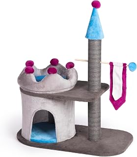 Prevue Pet Products King's Manor Cat Tree Condo with Beds and Perches, Gray