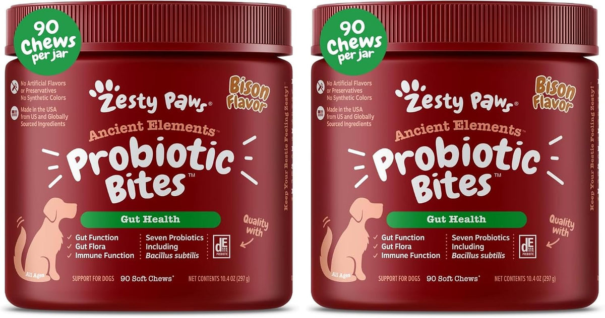 Two jars of pumpkin flavor probiotic soft chews for dogs – view 5