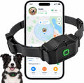GPS wireless dog fence collar shown with a phone app boundary map – view 2