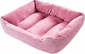 Pet Bed with Sparkling Rhinestones, Soft Velvet, for Dogs and Cats, Pink, Large, Sold Individually