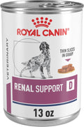 Case of renal support thin slices in gravy veterinary dog food cans
