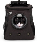 Charcoal cat backpack carrier with clear bubble window