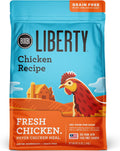 Bags of grain-free chicken recipe dry dog food