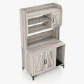 51-Inch Tall Hidden Cat Litter Box Enclosure Cabinet, Gray