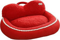 Large Plush Pet Bed for Cats and Small Dogs, Non-Slip Bottom, 80x65x35cm
