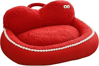 Large Plush Pet Bed for Cats and Small Dogs, Non-Slip Bottom, 80x65x35cm