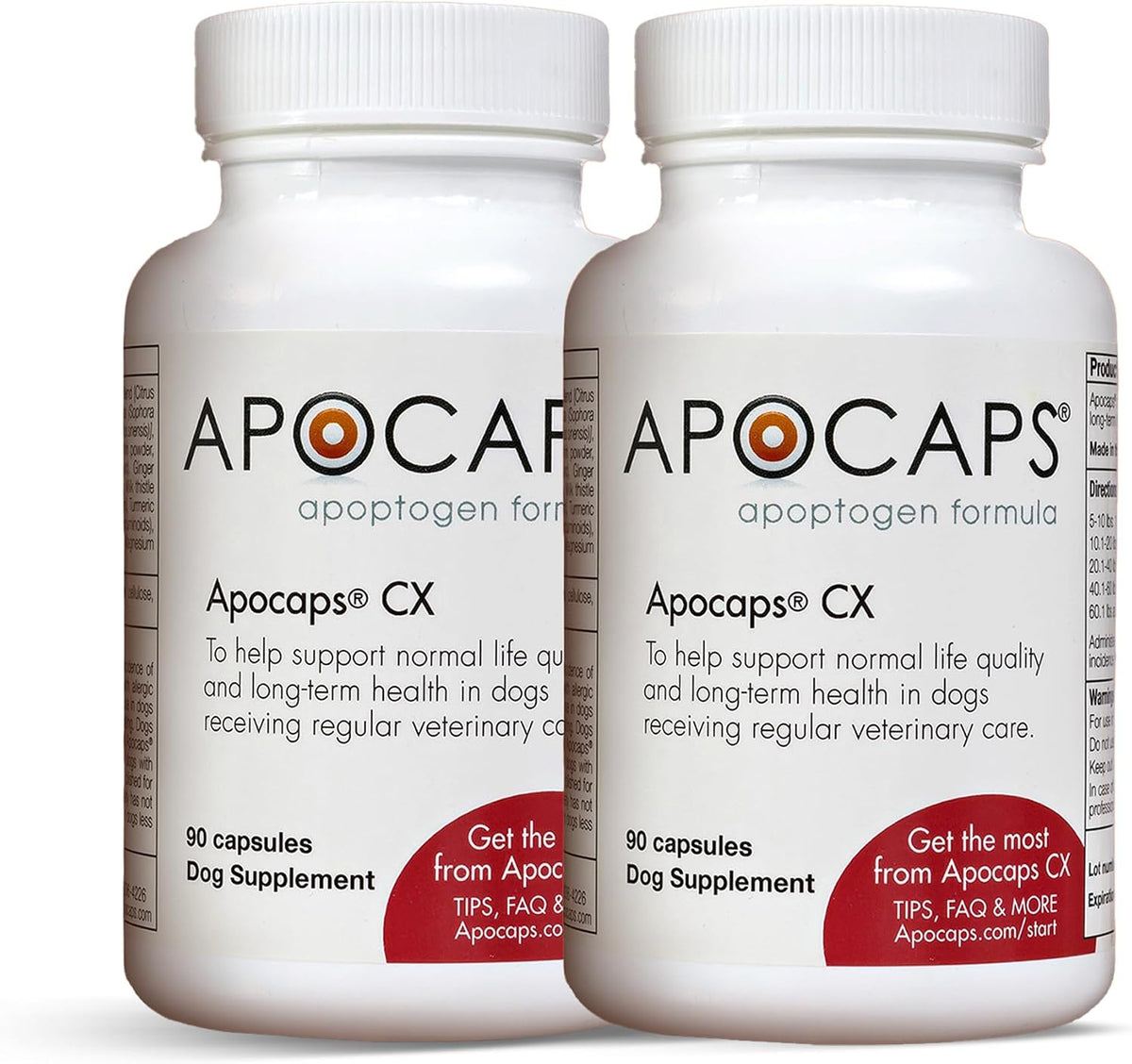 Bottle of 180 dog supplement capsules