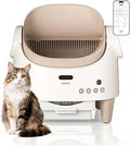 PioneerWorks Automatic Self-Cleaning Cat Litter Box, Open-Top with App Control, 15-Layer Safety Sensors, Anti-Tracking, for