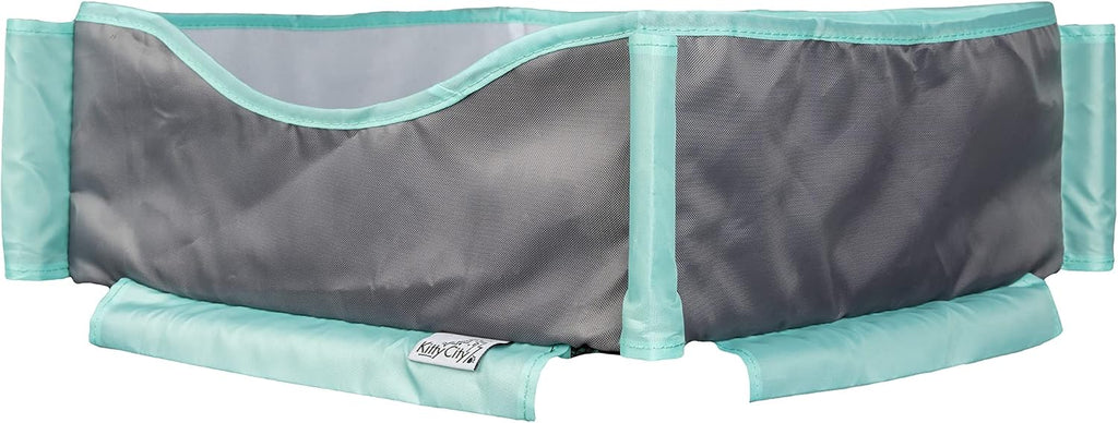 Mesh outdoor catio play kit with tunnels and covered tents on a patio – view 6