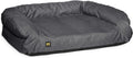 Gray ripstop bolster pillow dog bed in large size
