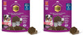 Honeycomb shaped dental treats for medium dogs beside their packs