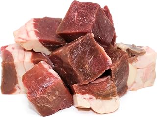 Raw Paws Frozen Raw Beef Heart for Dogs and Cats, Cubed, 2 lb, Pack of 8