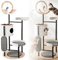 66-Inch Cat Tree with Dangling Ball Platform for Indoor Cats