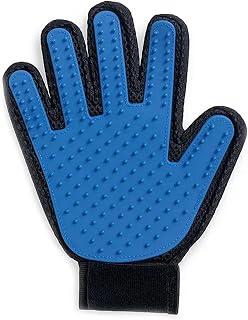 Silicone Pet Grooming Gloves for Cats and Dogs, Hair Removal and Massage Mitts, Right Hand, Blue, 10 Pieces