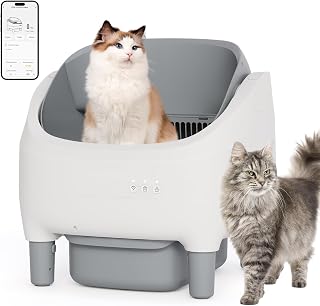 Automatic Self-Cleaning Cat Litter Box for Multiple Cats, Large Capacity