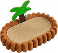 Large Cushioned Cat Scratcher Lounge with Sisal Scratch Pad, Brown
