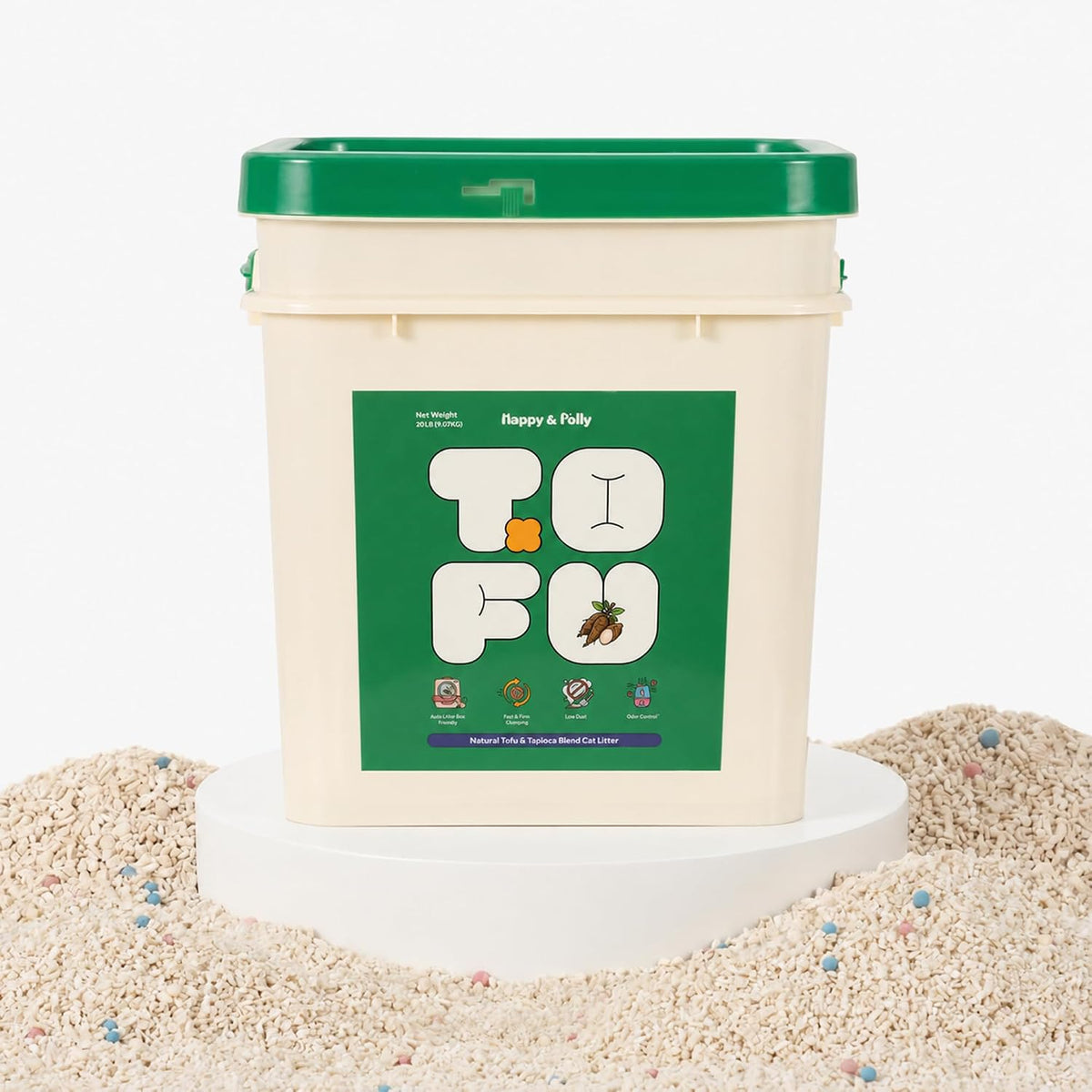 44 lb bag of unscented tofu and tapioca clumping cat litter – view 3