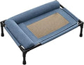 Cooling Elevated Pet Bed with Breathable Mesh Center for Cats, Navy