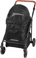 Folding 4-Wheel Cat Stroller with Removable Carrier