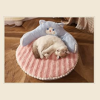 High Backrest Pet Bed with Hug Design for Cats and Dogs, Washable, Kitty