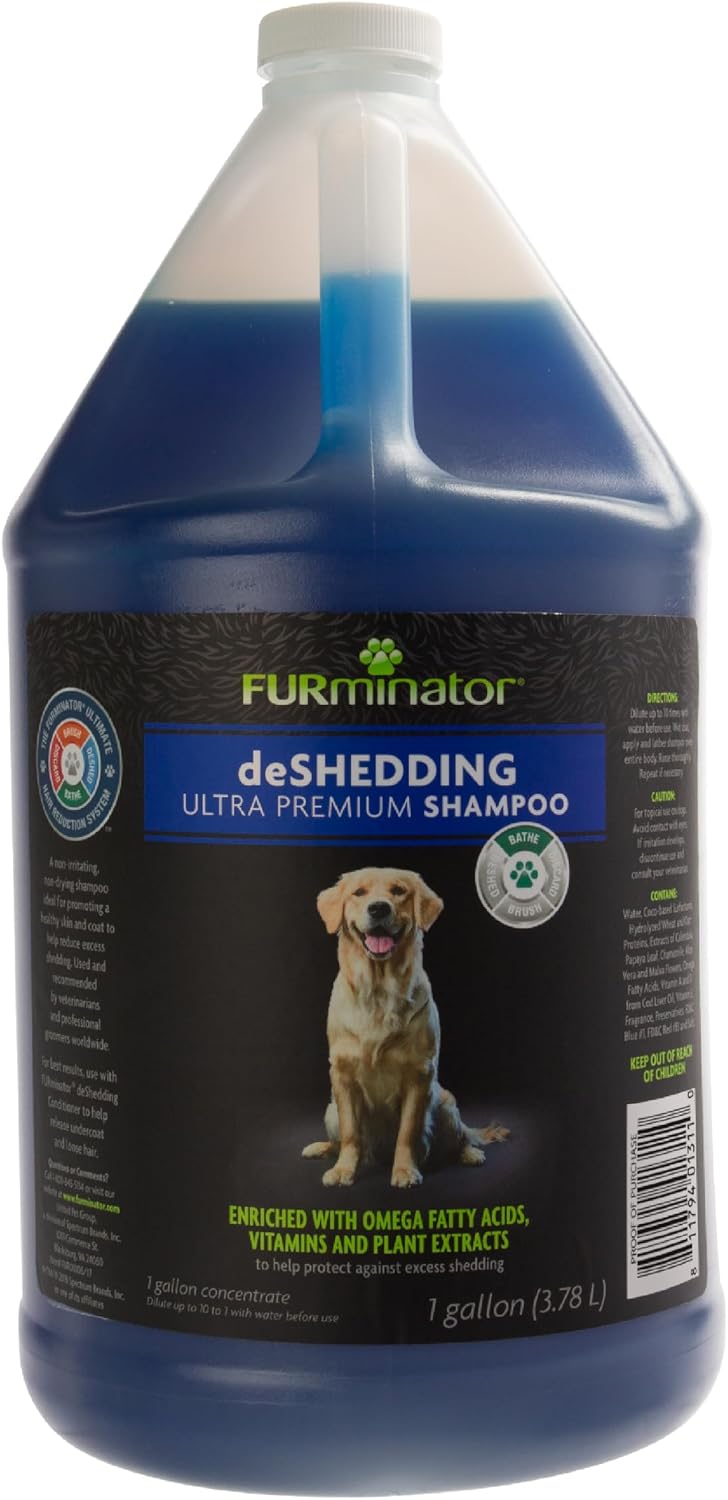 Two one-gallon jugs of deshedding dog shampoo – view 7