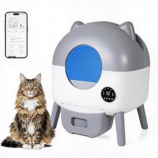 Self-Cleaning Automatic Cat Litter Box for Cats 2.2-28 lbs, 76L Capacity