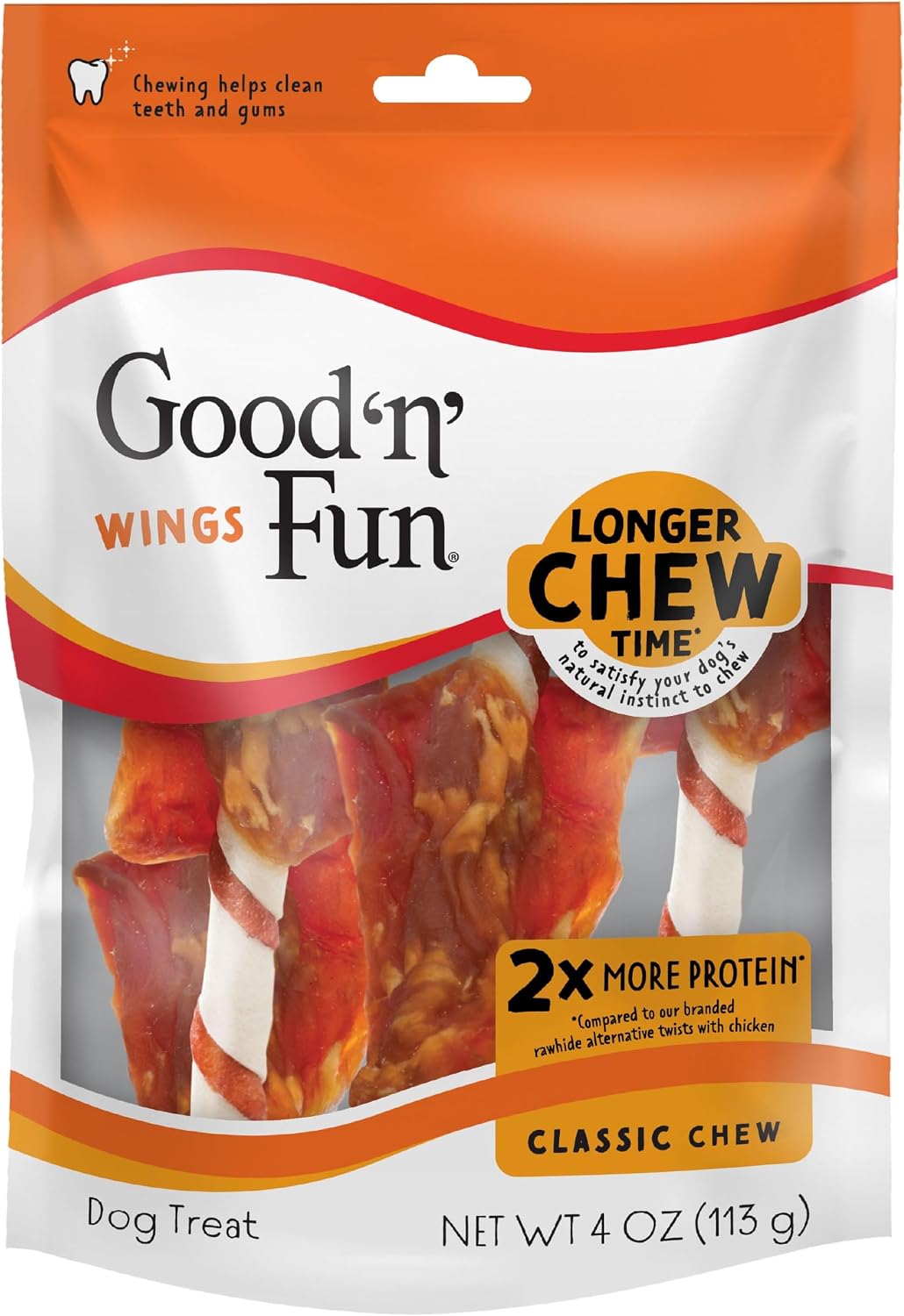 Wing shaped chicken and hide chews for dogs – view 3