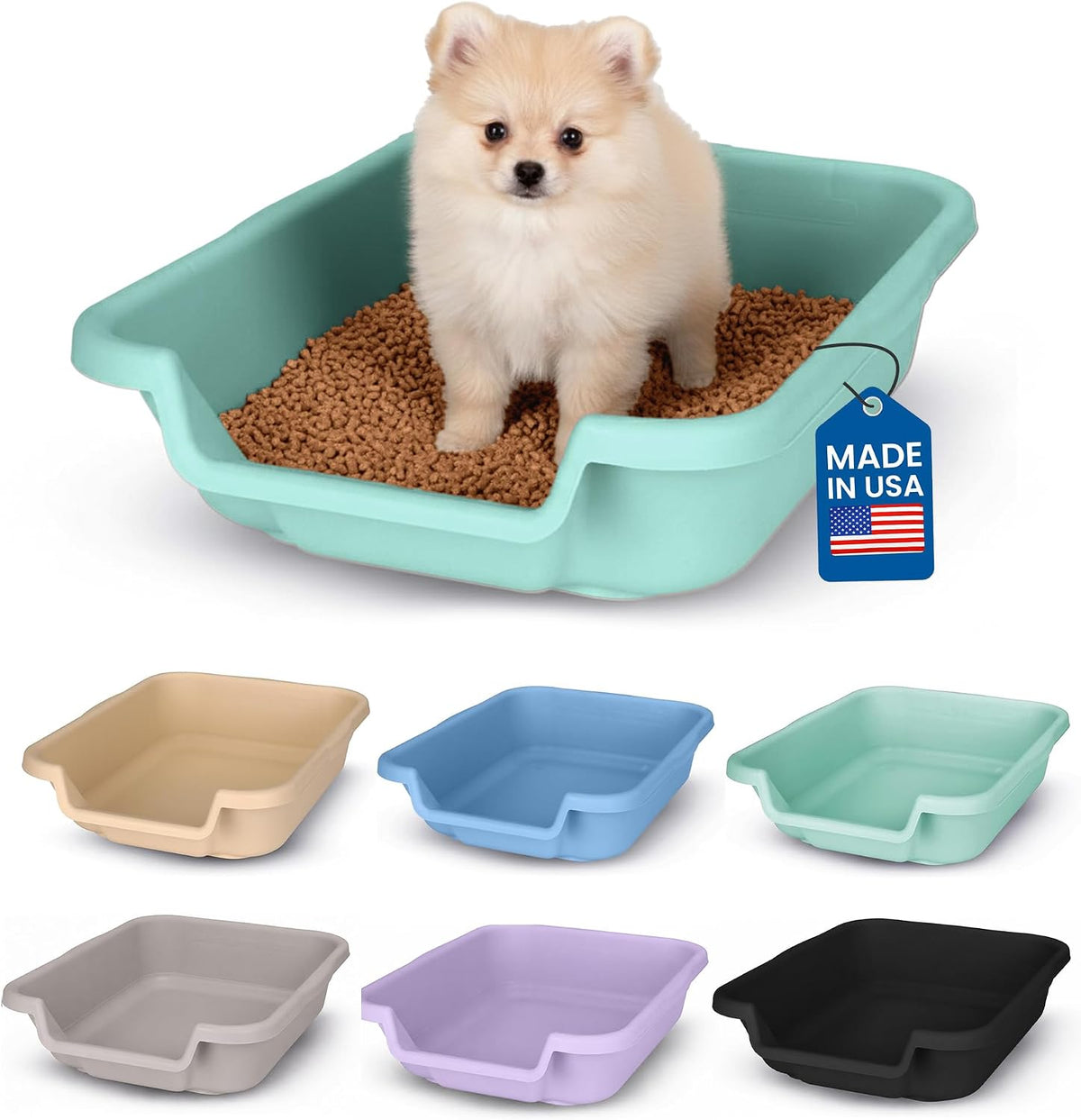 Two misty gray extra large open top dog litter boxes – view 6