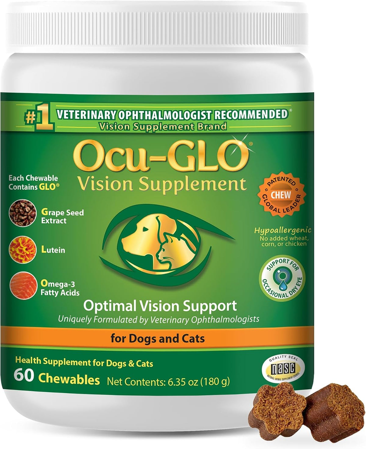 Jar of chewable eye supplement for dogs and cats – view 3