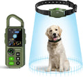 Green wireless dog fence transmitter with remote and training collar